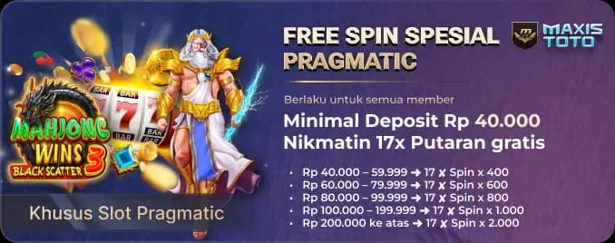 FREE SPIN 17β SPESIAL PRAGMATIC